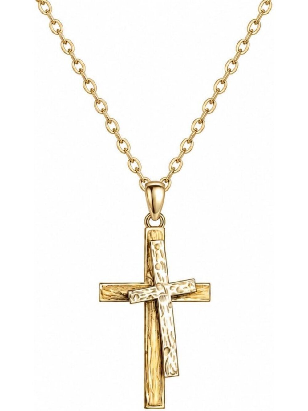 Faith Cross Necklace Pendant | Unisex Religious Jewelry for Men & Women